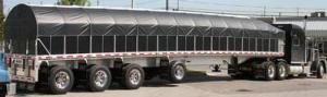 Side Kit Trucking Trailer. Side Kit Trailer hauling dry freight