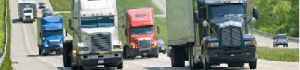 image displays the list of freight trucking companies on the road carrying goods