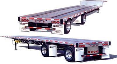 Flatbed trailers are shown in above image