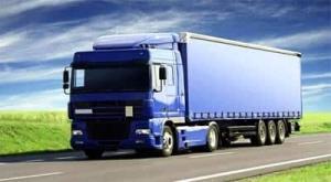 A blue Freight truck ensuring the safe shipping of goods