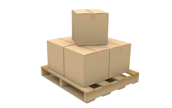Boxes of freight being shipping